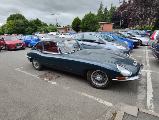 British racing green E-type Jag